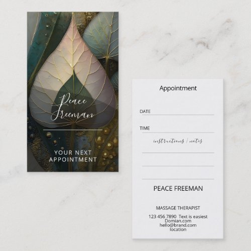 Veil of Leaves | botanical Design Business Card