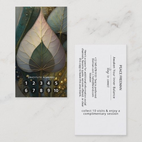 Veil of Leaves | botanical Design Business Card