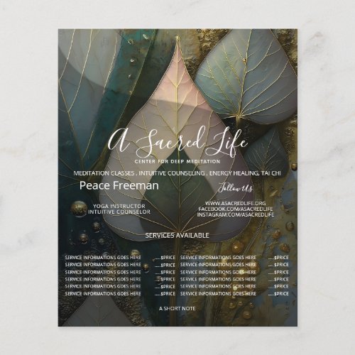 Veil of Leaves | botanical Design Flyer