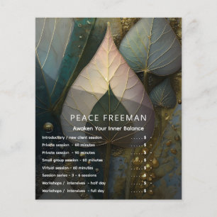 Veil of Leaves   botanical Design Flyer