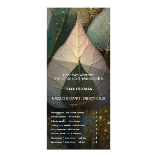Veil of Leaves botanical Design Rack Card