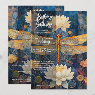 Veil of Light Dragonfly Design Invitation