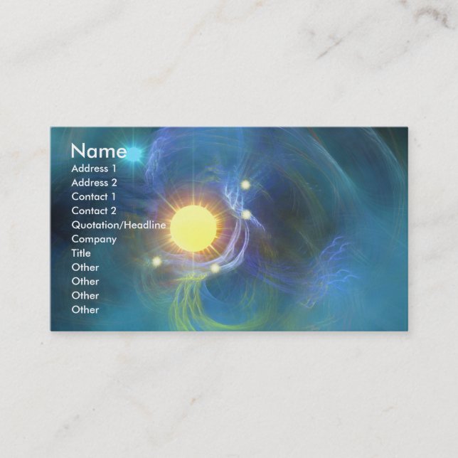 VEILED BUSINESS CARD (Front)