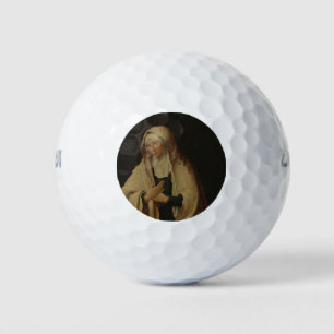 Veiled Virgin Mary (by Lucas van Leyden) Golf Balls