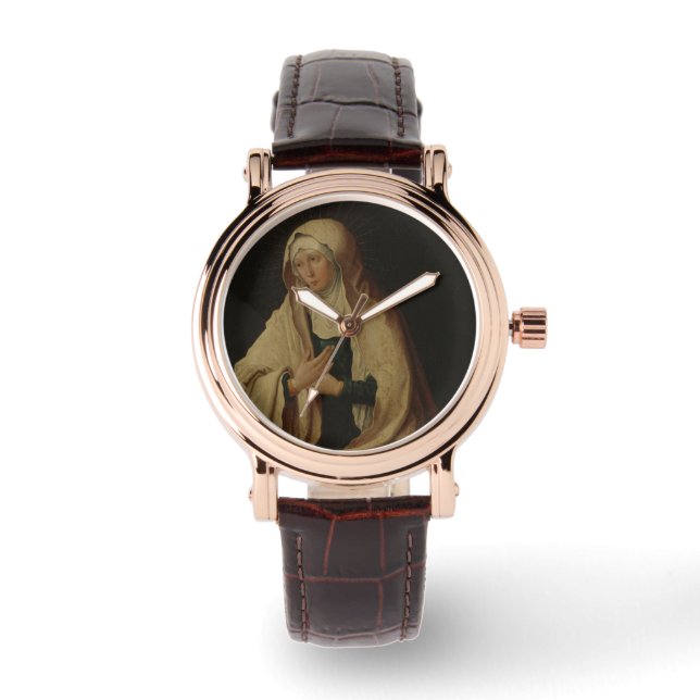 Veiled Virgin Mary (by Lucas van Leyden) Watch (Front)