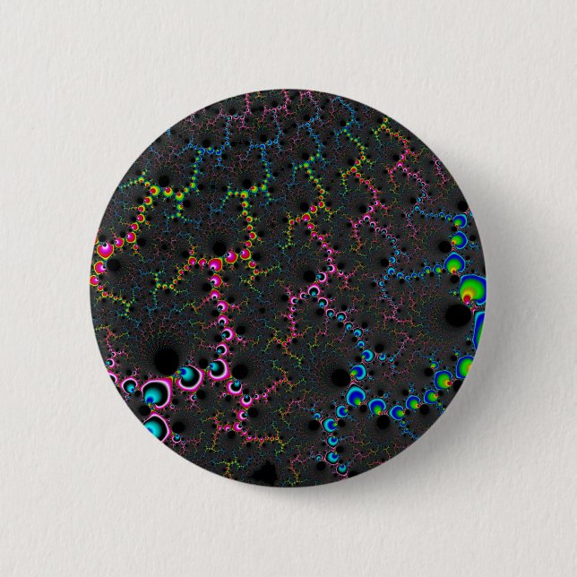 Veins - Fractal Art Pinback Button (Front)
