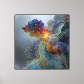 Veins of Luminous Drift Canvas Print