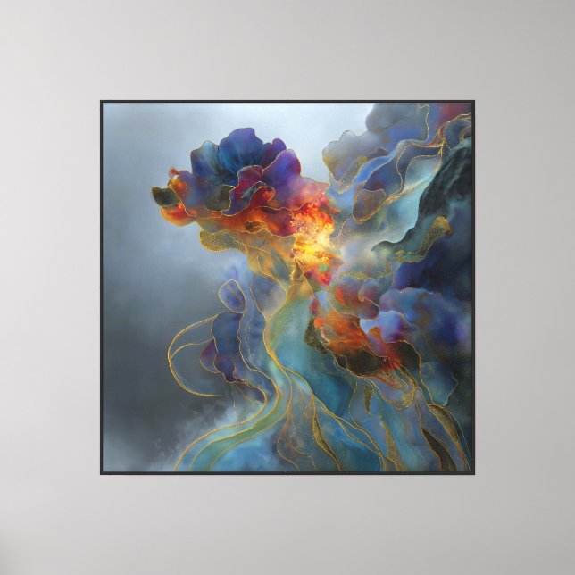 Veins of Luminous Drift Canvas Print (Front)