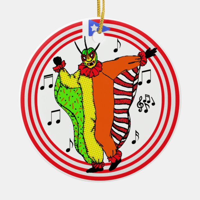 vejigante ceramic ornament (Front)