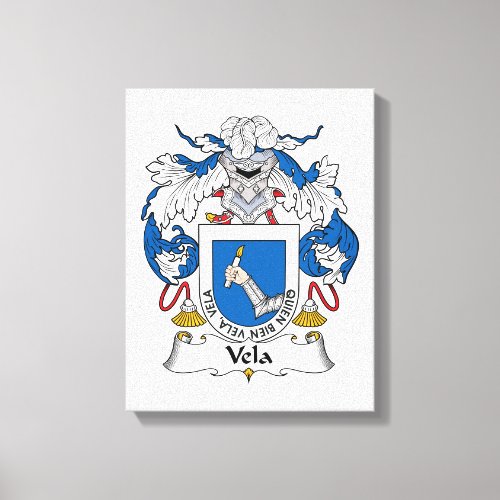 Vela Family Crest Canvas Print