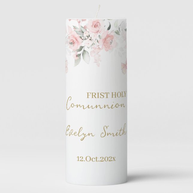 Vela para Bautizo Pillar Candle (Front)