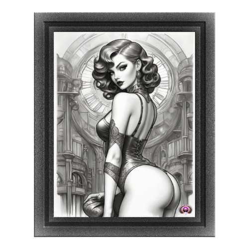 Velaria Retro Age Pin Up Girl Portrait Photo Print