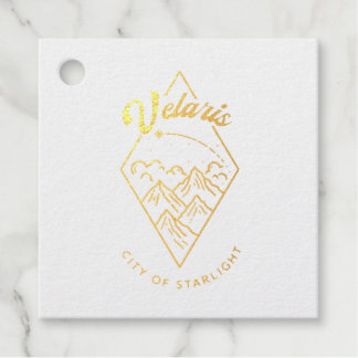 Velaris Gift / Wedding / Party  Foil Favor Tags