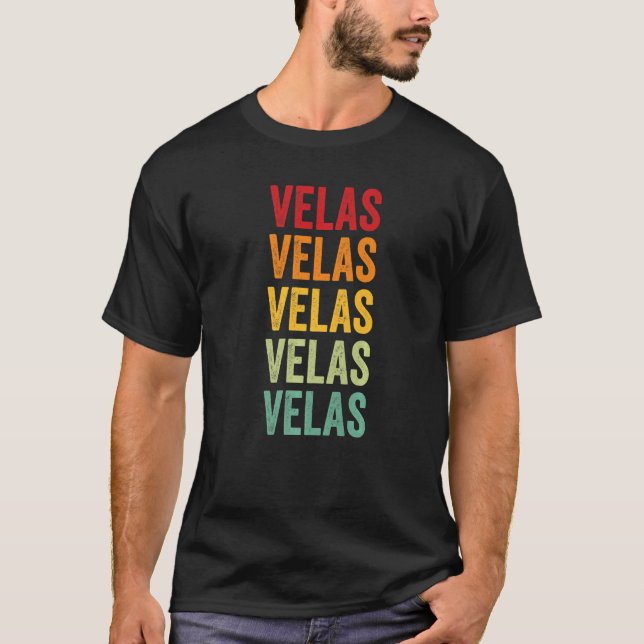 Velas Crypto Rainbow Text T-Shirt (Front)