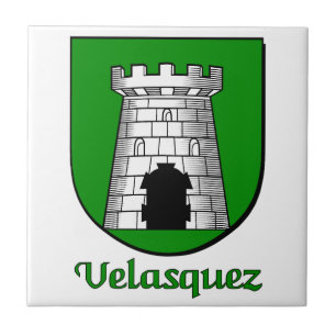 Velasquez Family Shield Decorative Tile