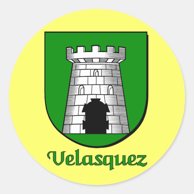 Velasquez Family Shield Stickers (Front)