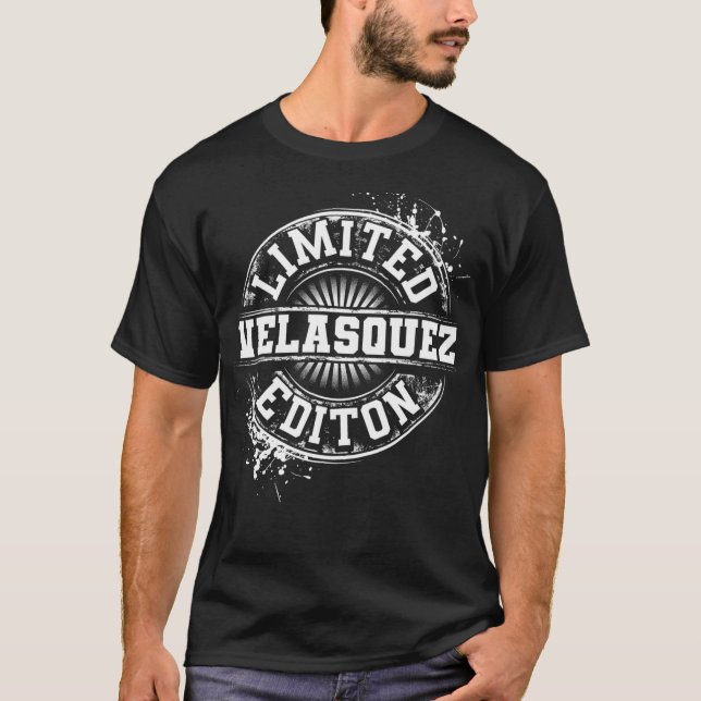 VELASQUEZ Funny Surname Family Tree Birthday Reuni T-Shirt (Front)