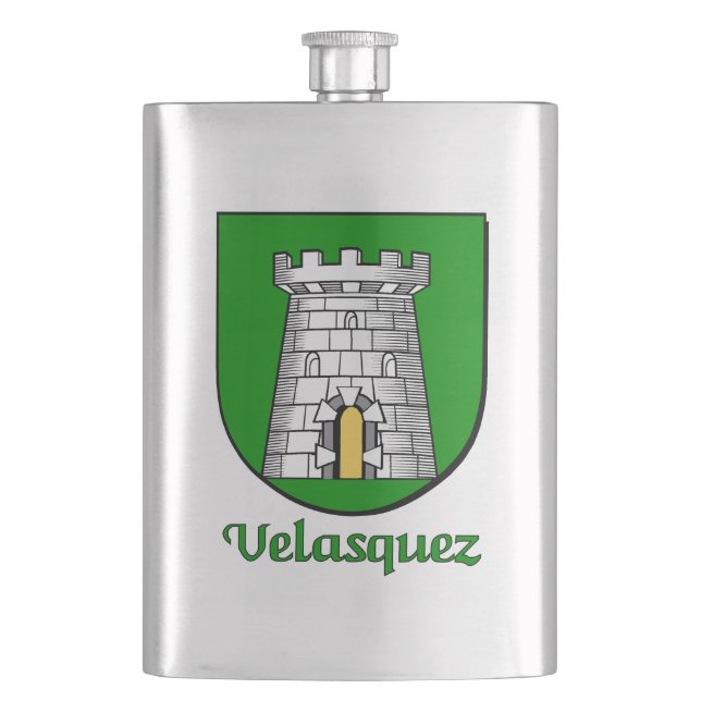 Velasquez Heraldic Shield Flask (Front)
