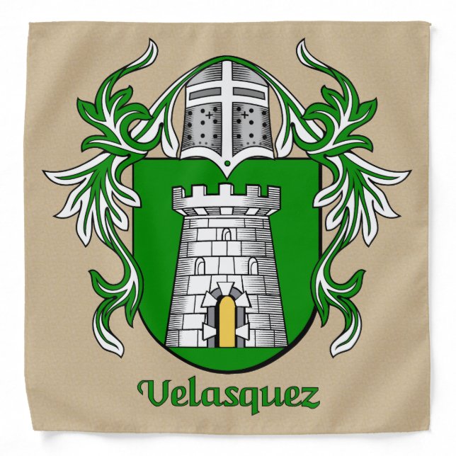 Velasquez Historical Coat of Arms Bandana (Front)