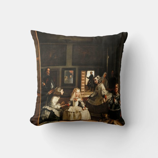Velazquez Las Meninas Throw Pillow (Front)