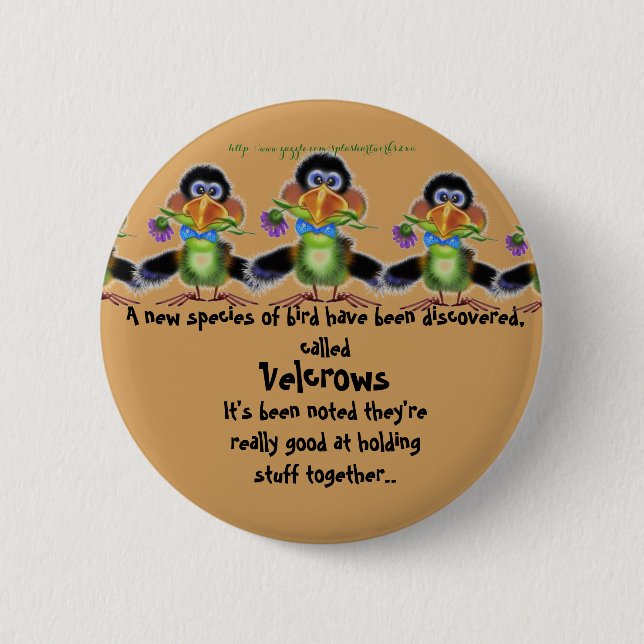 "VelCrows" Pinback Button (Front)