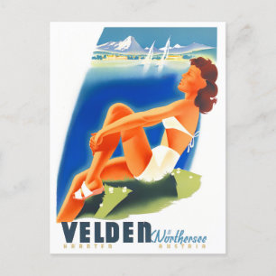 Velden Austria vintage travel Postcard