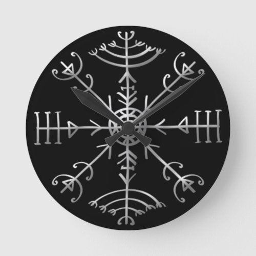 Veldismagn Iceland Protection Rune Magic Round Clock