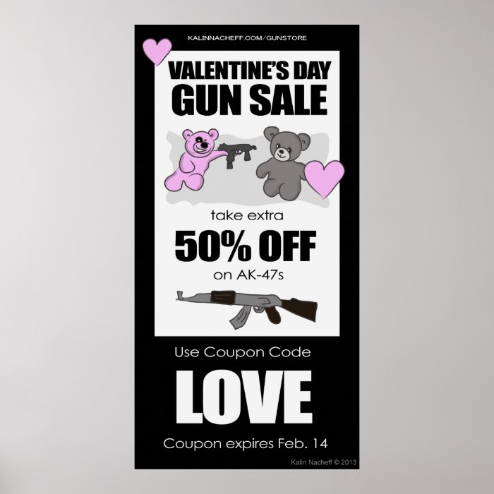 Velentine's Day Gun Sale Poster