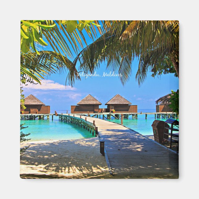 Veligandu, Maldives tropical scene Magnet (Front)