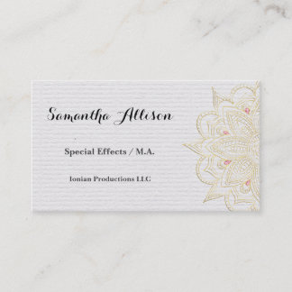Vellum and Lace Elegant Business Card