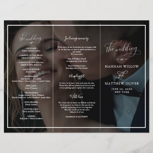 Vellum Black  White Photo Wedding Ceremony