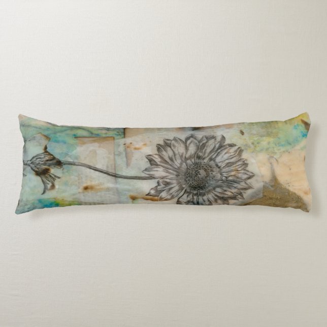 Vellum Floral I Body Pillow (Front)