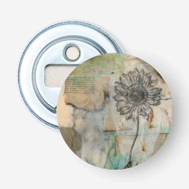 Vellum Floral I Bottle Opener (Front)