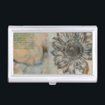 Vellum Floral I Business Card Holder<br><div class="desc">Floral</div>
