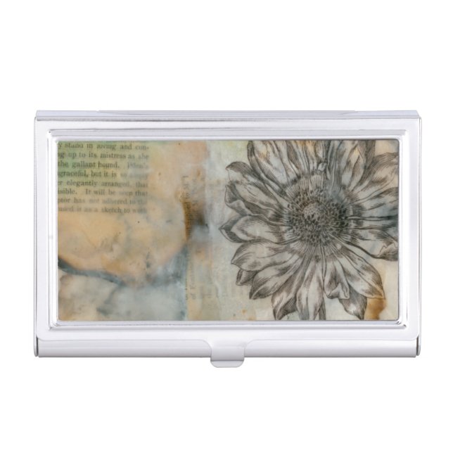 Vellum Floral I Business Card Holder (Front)