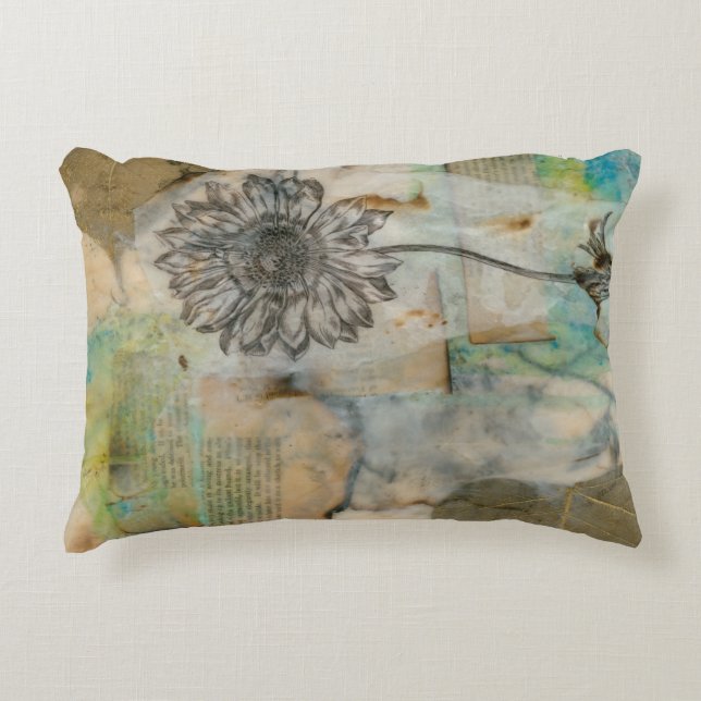 Vellum Floral I Decorative Pillow (Front)