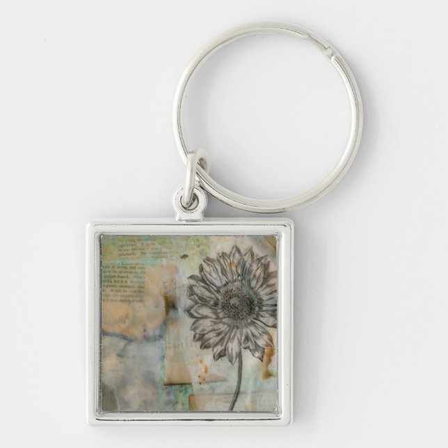 Vellum Floral I Keychain (Front)