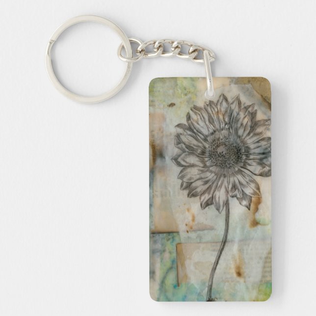 Vellum Floral I Keychain (Front)