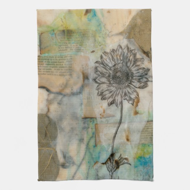 Vellum Floral I Kitchen Towel (Vertical)