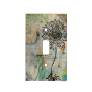 Vellum Floral I Light Switch Cover