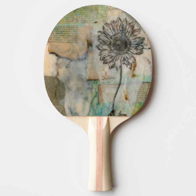 Vellum Floral I Ping-Pong Paddle (Front)