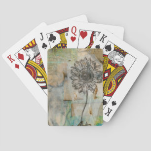 Vellum Floral I Poker Cards