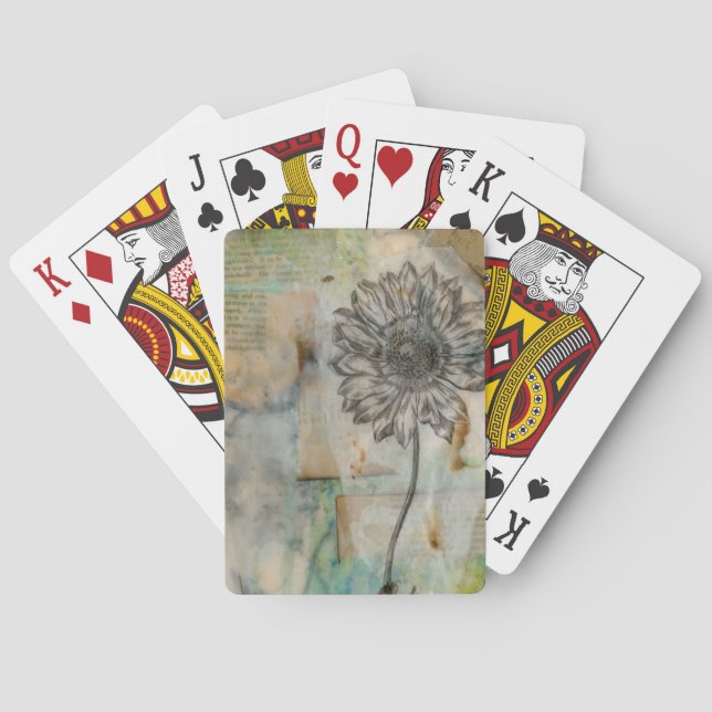 Vellum Floral I Poker Cards (Back)