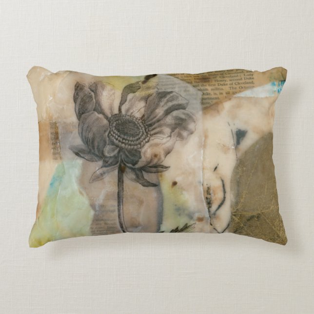 Vellum Floral II Decorative Pillow (Front)