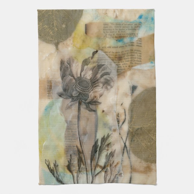 Vellum Floral II Kitchen Towel (Vertical)