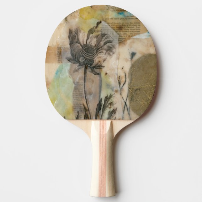 Vellum Floral II Ping-Pong Paddle (Front)