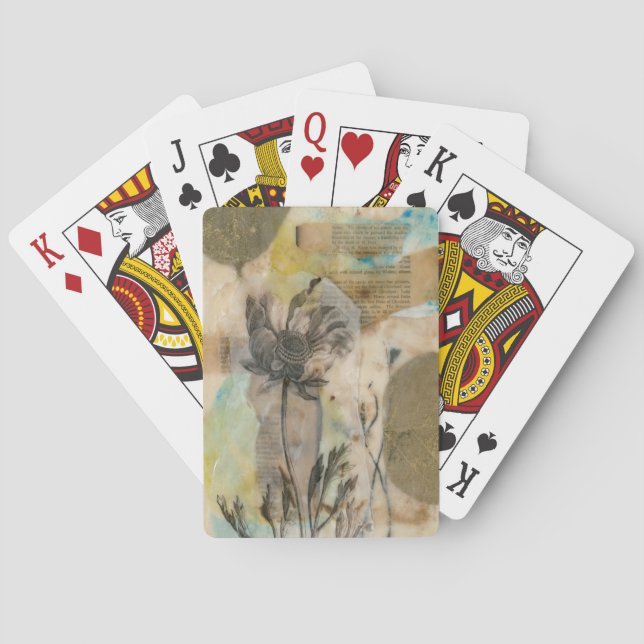 Vellum Floral II Poker Cards (Back)