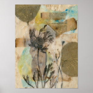 Vellum Floral II Poster