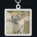 Vellum Floral II Silver Plated Necklace<br><div class="desc">Floral</div>