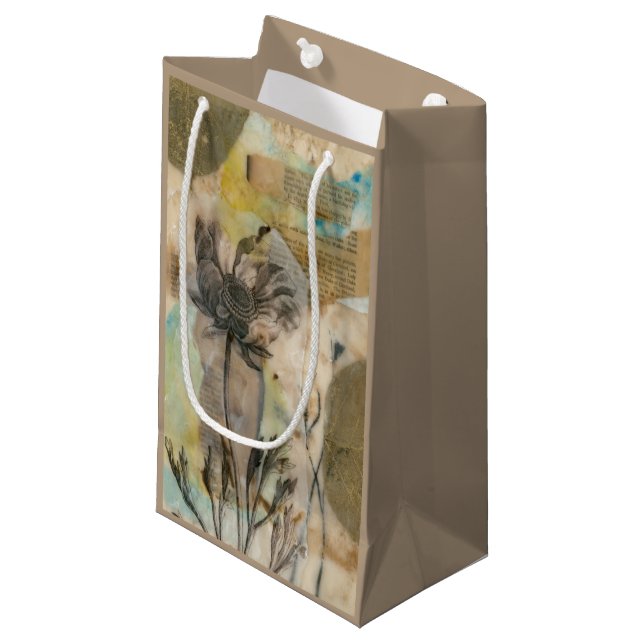 Vellum Floral II Small Gift Bag (Front Angled)